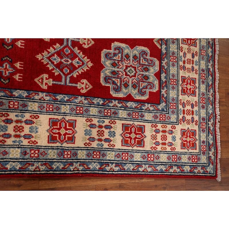 Traditional Red Kazak Oriental Area Rug Handmade Wool Carpet - 4'9" x 7'4"