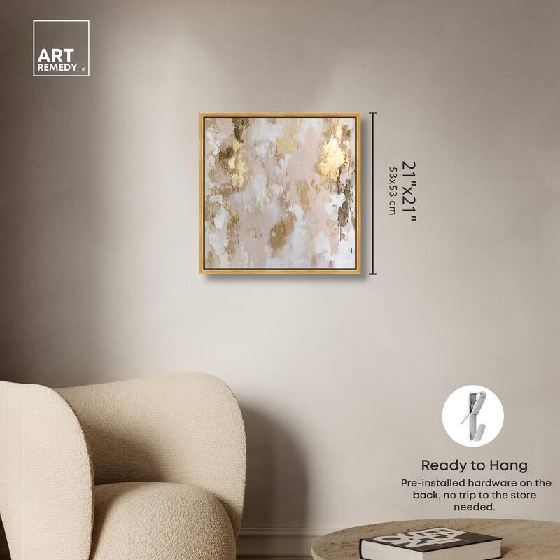 Golden Glimmer Gesture I Canvas by Art Remedy