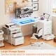 preview thumbnail 18 of 24, 71'' L-Shaped Desk with File Drawers, Reversible Computer Desk with Power Outlets and Smart LED Lights