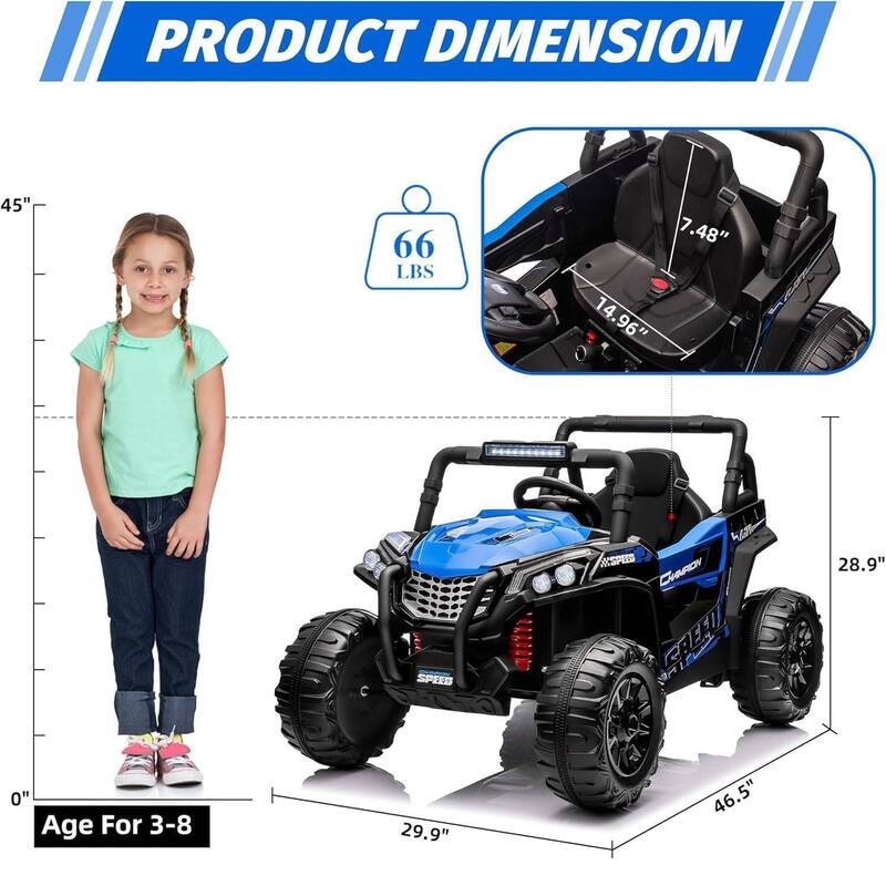 Electric Off-Road Truck 12V Kids Ride On UTV Car Toy for Kids Best Gift