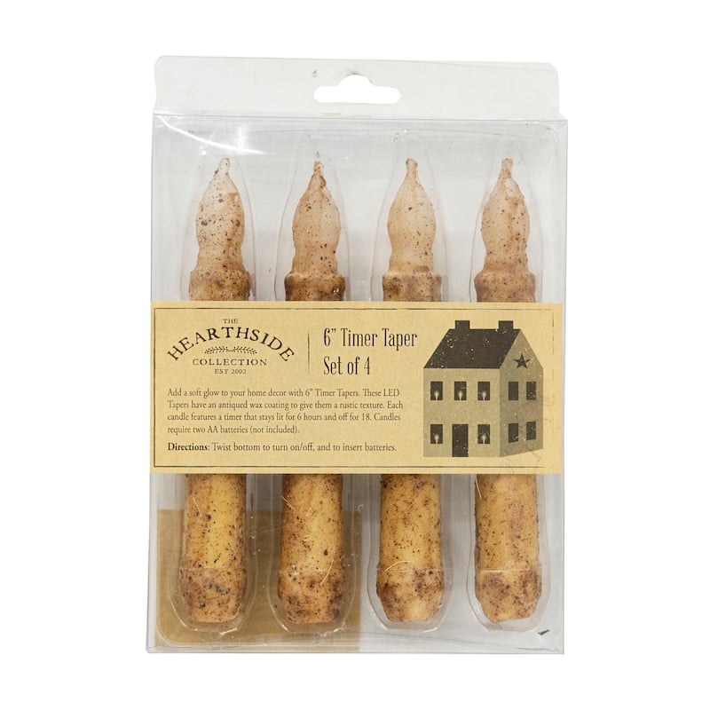 4/Pkg Burnt Ivory Timer Tapers