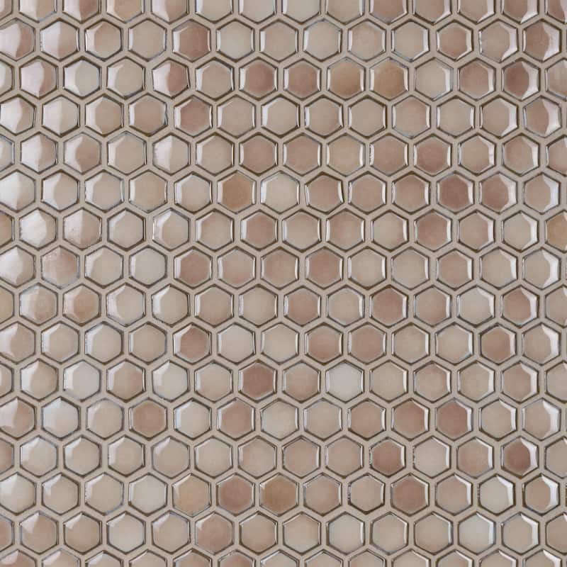 Merola Tile Hudson 1" Hex Truffle 11-7/8" x 13-1/4" Porcelain Floor and Wall Tile