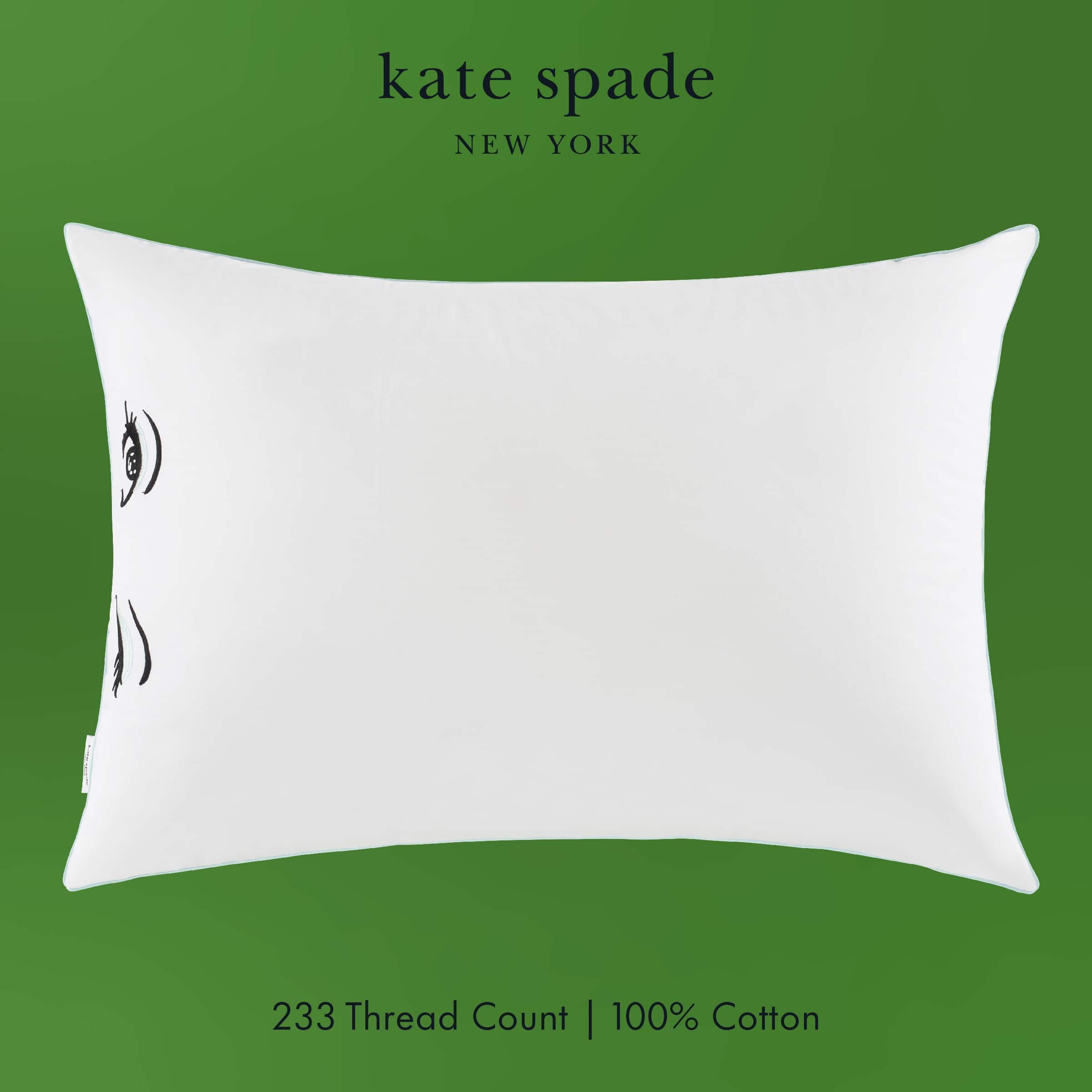 kate spade new york Winking Eyes King Bed Pillows, Medium Firm