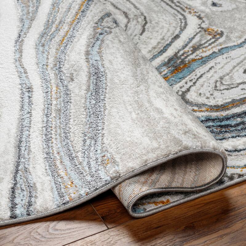 Livabliss San Fran Marbled Abstract Area Rug