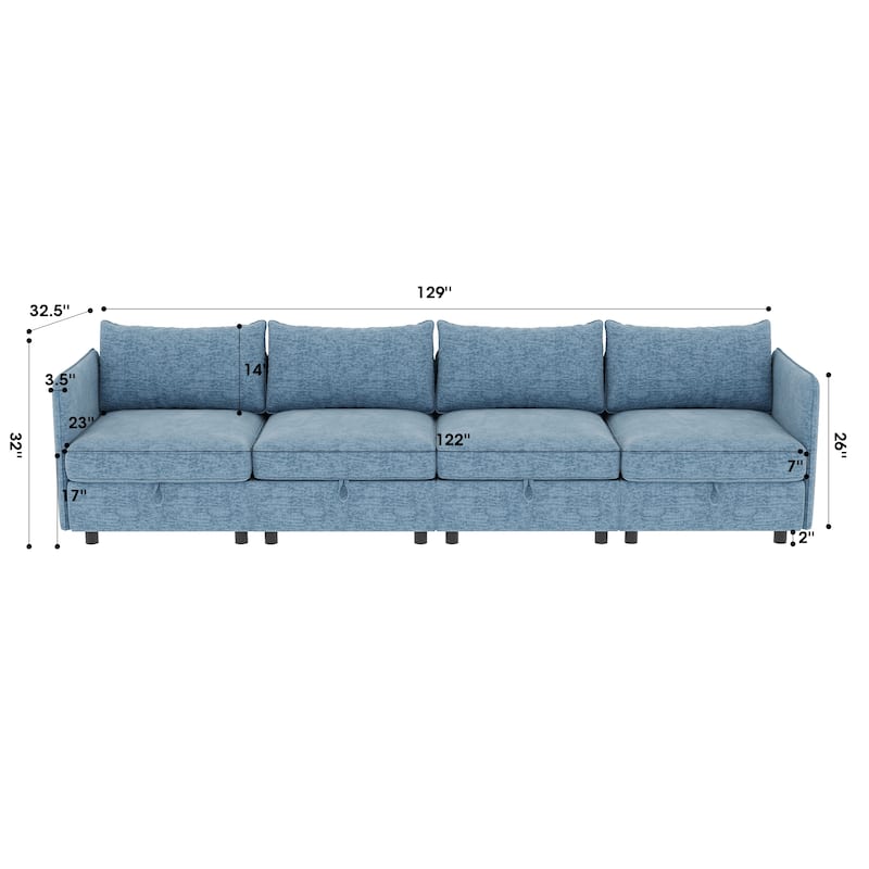 Christopher Knight Home - Ashton Modular Sectional Sofa with Storage and Sleeper Function