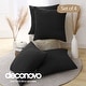 preview thumbnail 15 of 89, Deconovo Faux Linen Throw Pillow Covers 4 PCS(Cover Only) 22"x22" - Black
