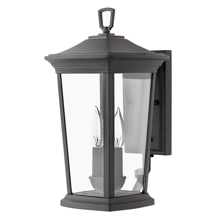 Hinkley Lighting Bromley 2 Light 15-1/2" Tall Outdoor Wall Sconce with - Museum Black