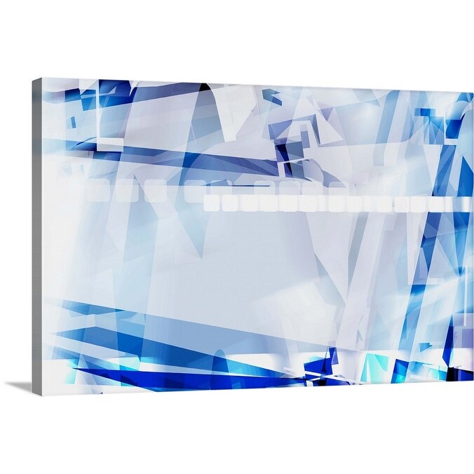 Shop Blue And White Abstract With Transparent Geometric Shapes
