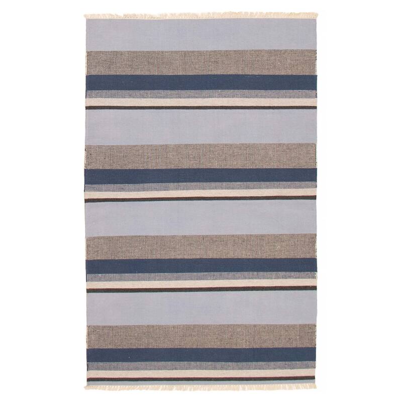 Ankara FW Denim Blue Kilim 4'11" x 8'0" - 4'11 x 8'0 - Light Denim Blue - 4'11 x 8'0