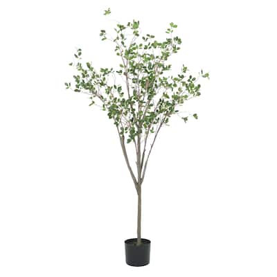 Deso Artificial Milan Leaf Bonsai, Rich Green Oval Leaves 59 Inch