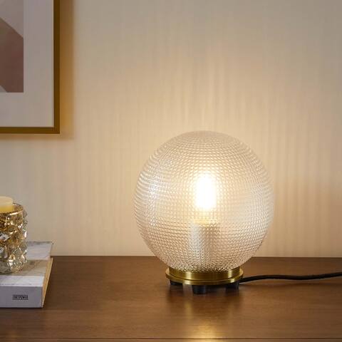 Destiny Glass and Metal Table Lamp