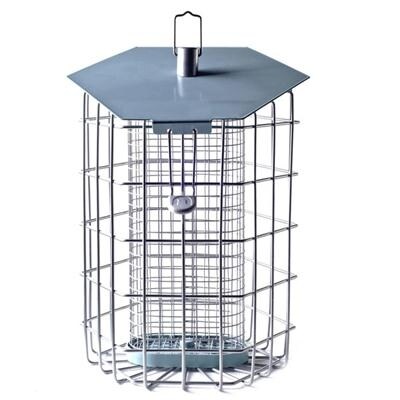 The Nuttery Hexihau Squirrel Resistant Compact Suet Bird Feeder, Sky Blue
