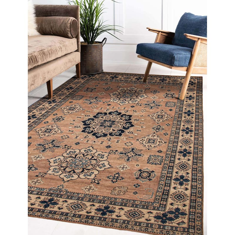 ECARPETGALLERY Hand-knotted Finest Ghazni Copper Wool Rug - 9'9 x 13'2