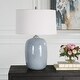 preview thumbnail 3 of 5, Uttermost Jubilee Sky Blue Table Lamp - 27"H,   Shade 10"H x 18"Dia.