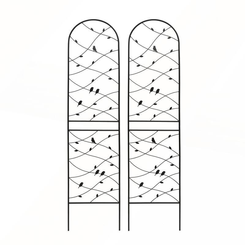 2 Pack Metal Garden Trellis 86.7in x 19.7in Rustproof Trellis