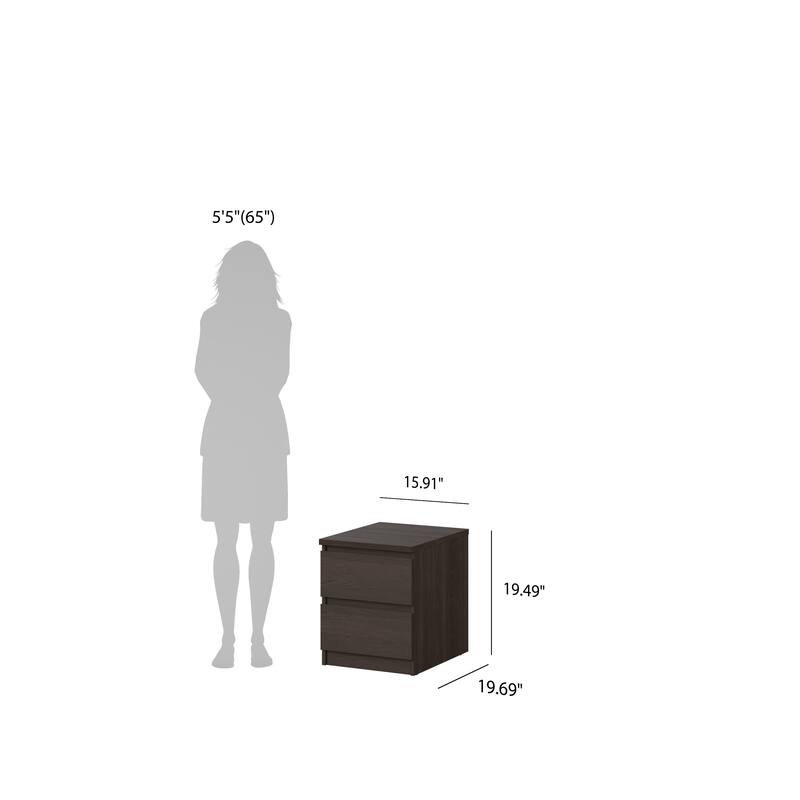 Porch & Den McKellingon Contemporary 2-drawer Nightstand