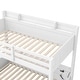 preview thumbnail 28 of 30, Wooden Bunk Bed Twin over Full Bunk Bed with 6 Up and Down Storage Shelves, LED, Charging Station, Stairs and Bottom Drawer