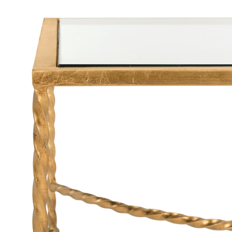 SAFAVIEH Couture Matilda Gold Leaf Glass Coffee Table
