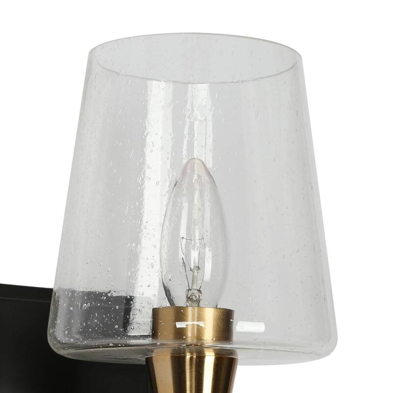 Modern Black Gold 1-Light Wall Sconce Traditional Dimmable Bathroom Vanity Light