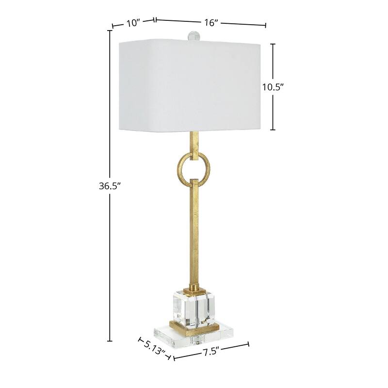 Elaina Table Lamp with Iron and Crystal Shade