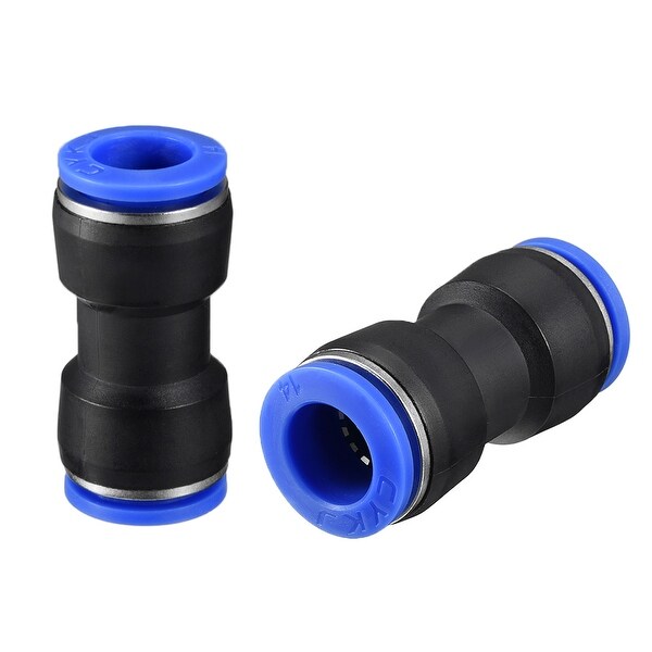 10pcs Push to Connect Fitting 14mm or 35/64" Straight OD Push Tube Fittings Blue