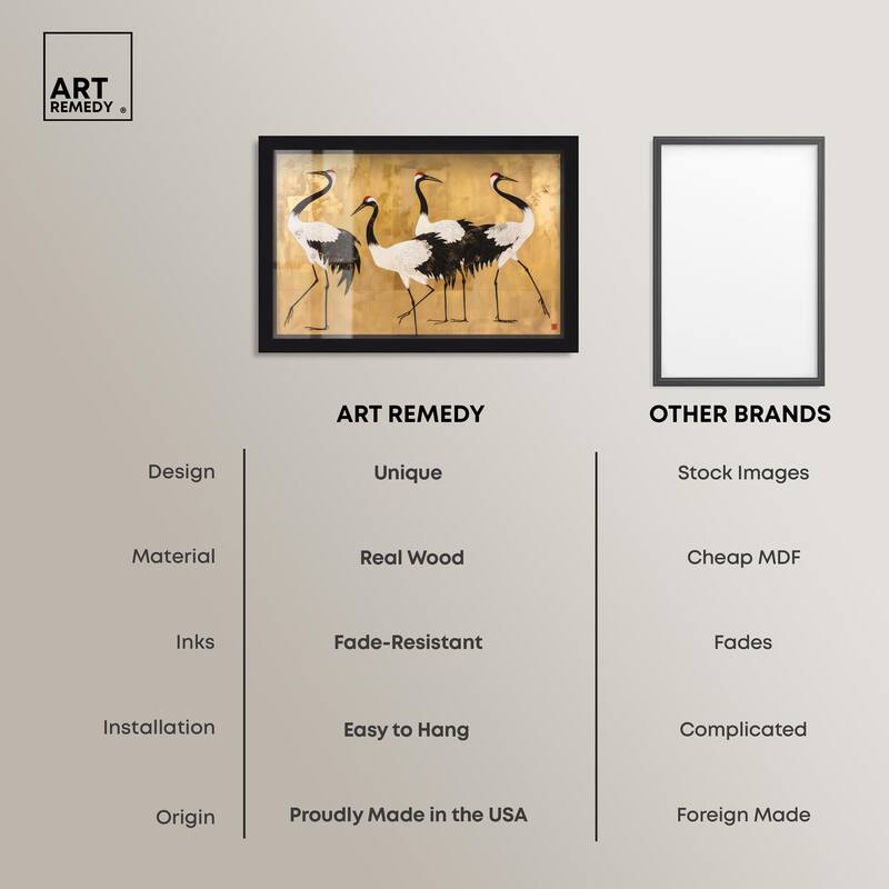 Birds of Gold Shadowbox by Art Remedy