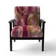 preview thumbnail 60 of 101, Designart "Mettalic Indigo And Gold II" Upholstered Abstract Accent Chair - Glam Arm Chair For Living Room