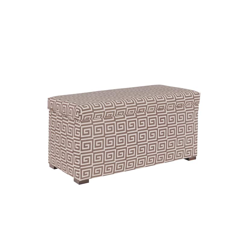 Angela Transitional Wood Storage Bench