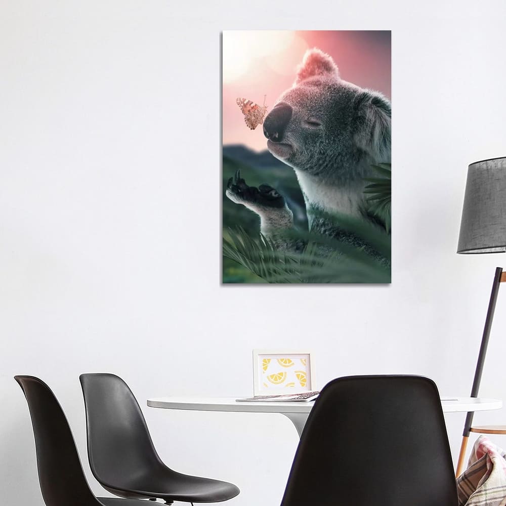 iCanvas "Koala Butterfly" by Zenja Gammer Canvas Print