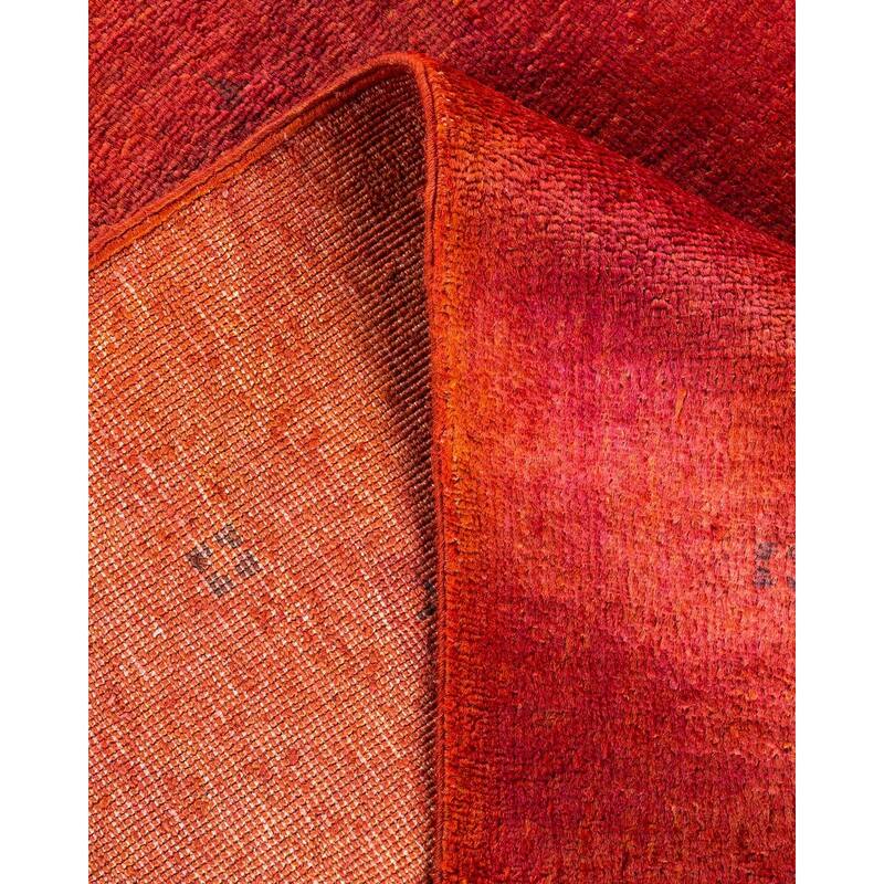 Vibrance, One-of-a-Kind Hand-Knotted Area Rug - Orange, 4' 2" x 5' 7" - 4' 2" x 5' 7"