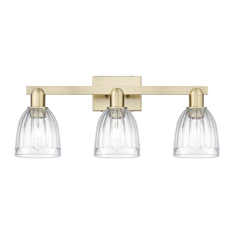 Innovations Lighting Endless Possibilities Arcadia - Brookfield - 3 Light 25" Bath Vanity Light - Antique Brass/Clear