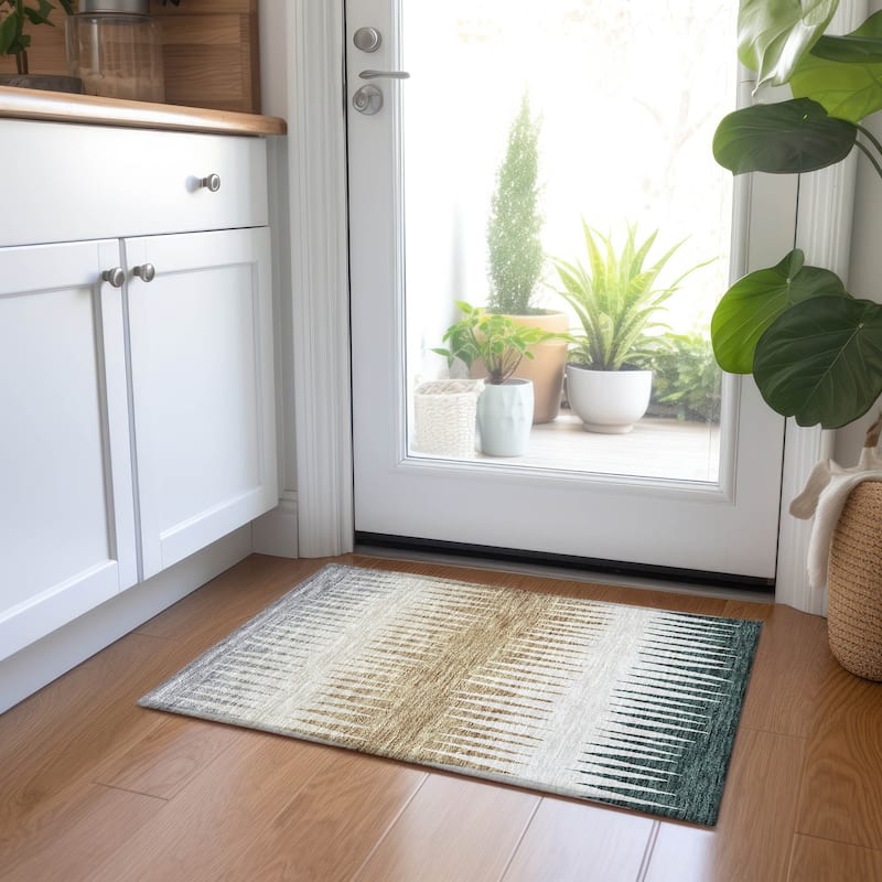 Machine Washable Indoor/ Outdoor Chantille Contemporary Ombre Rug