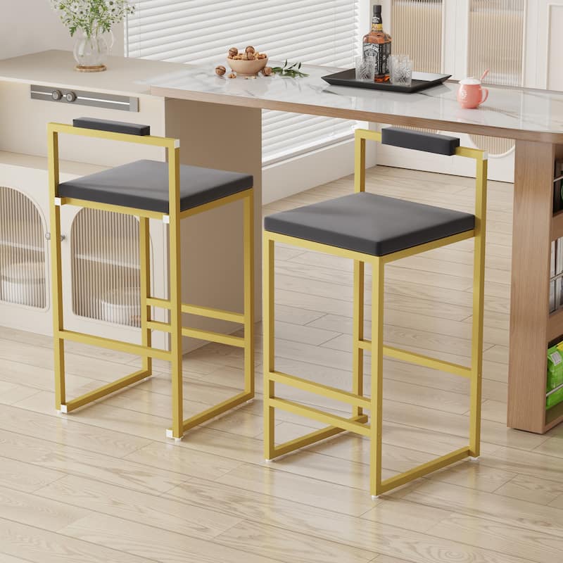 Upholstered Counter Height Barstools Dining Chairs Set of 2