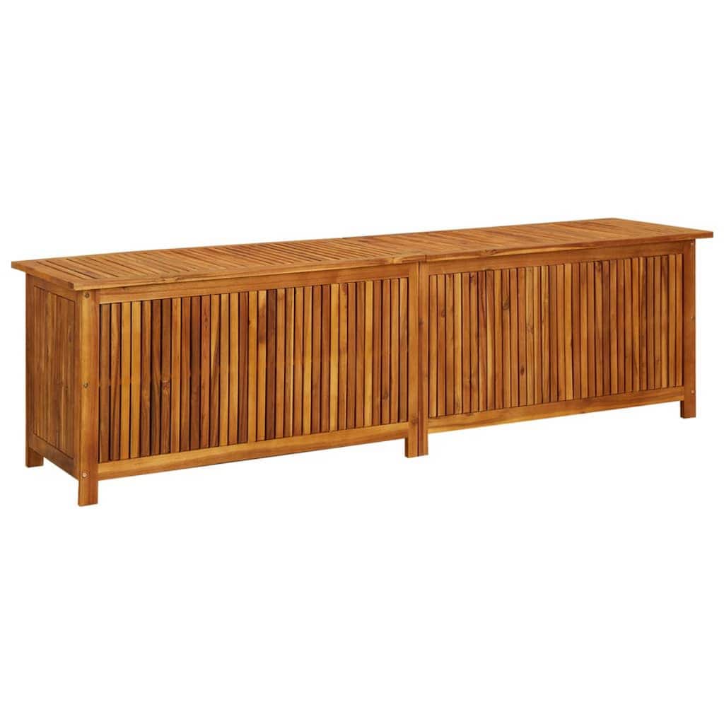 Misty Outdoor Storage Box, 79 Inch Natural Brown Solid Acacia Wood