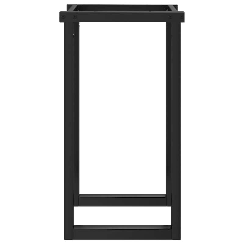 vidaXL Dining Table Legs O-Frame 23.6"x15.7"x28.7" Steel - 23.6" x 15.7" x 28.7"