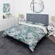 preview thumbnail 1 of 5, Designart 'Great Wave inspiration' Coastal Pattern Bedding Set - Duvet Cover & Shams