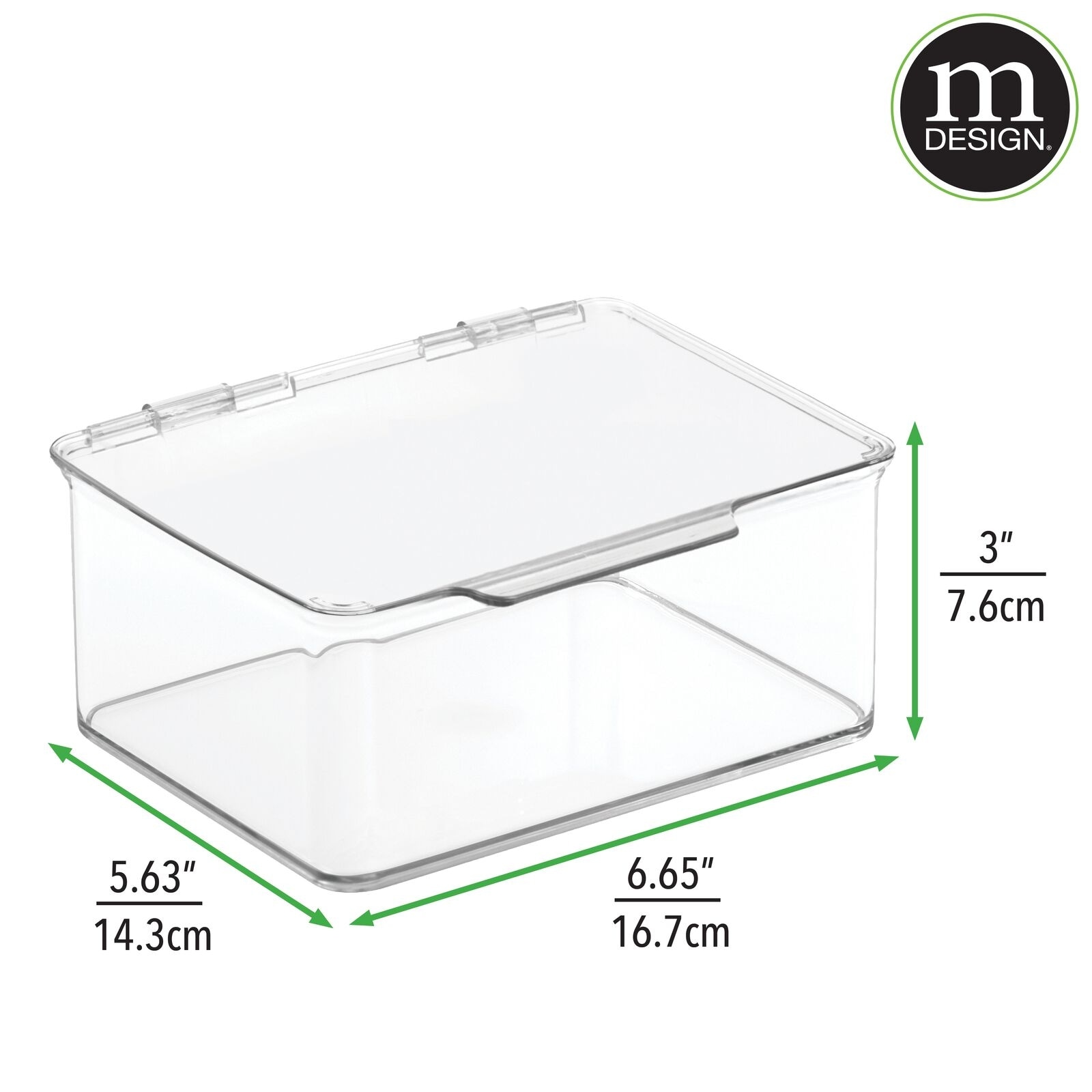 MDesign Plastic Stackable Divided Battery Storage Organizer Box - 2 Pack