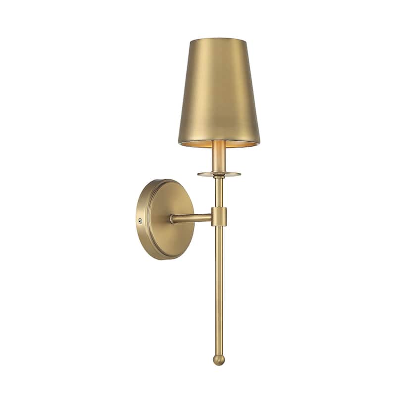 Meridian M90084 20" Tall Wall Sconce - Natural Brass