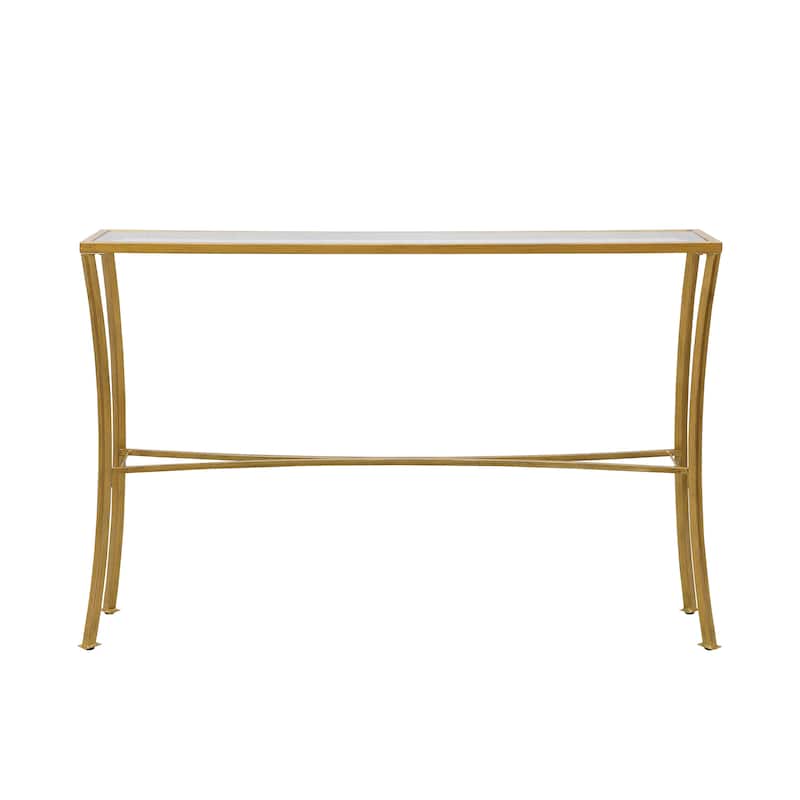 Carolina Living Palin Glass Top Console Table - Antique Gold
