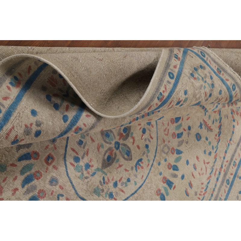 Tabriz Persian Area Rug Hand-Knotted Dining Room Wool Carpet - 7'9"x 11'2"
