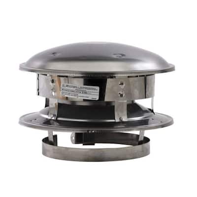 Selkirk 6 in. Dia. Stainless Steel Round Top Dome