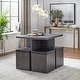 preview thumbnail 3 of 14, Simple Living Baxter 5-piece Table with Storage Ottoman Dining Set