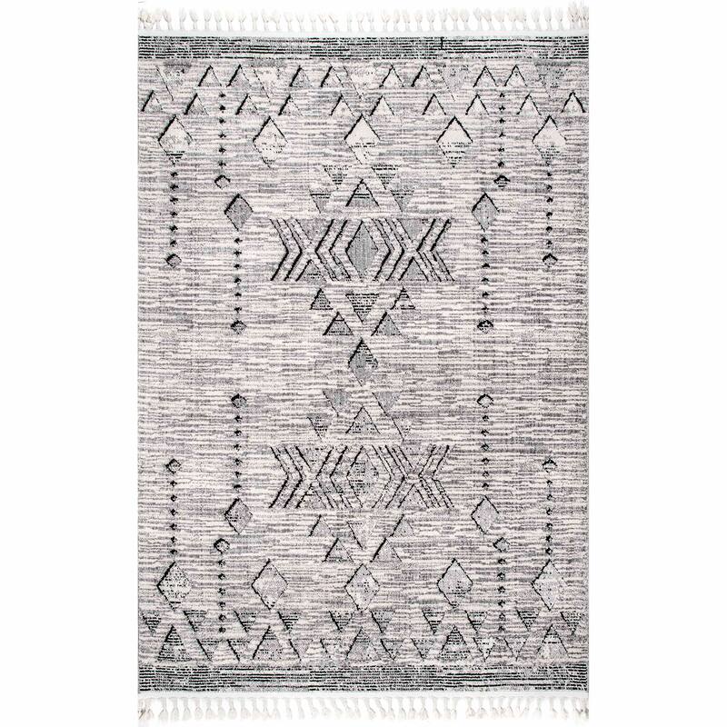 Nuloom Sully Soft Snowflake Textured Tassel Area Rug