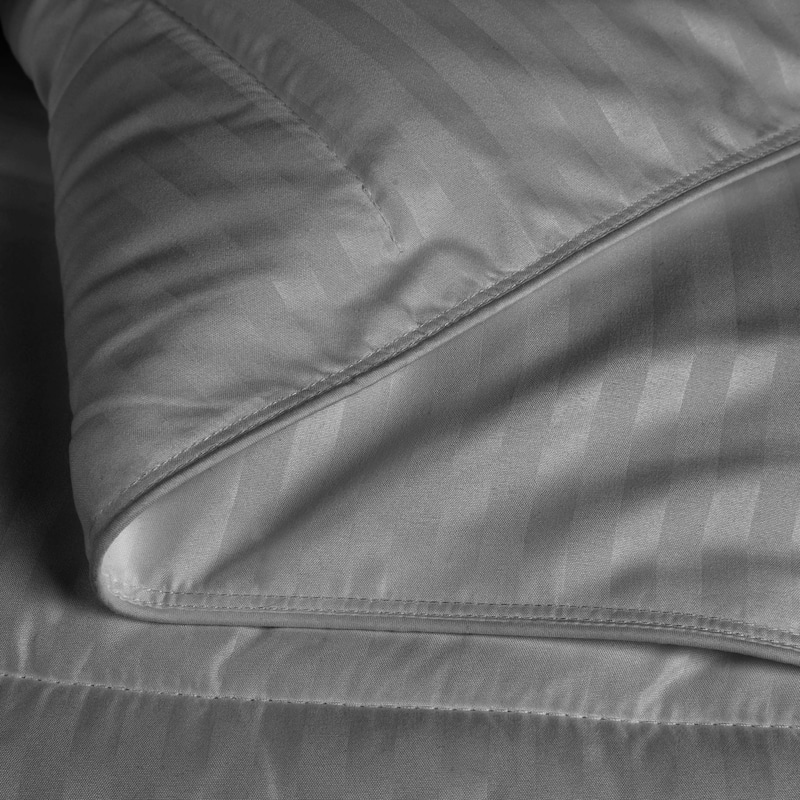 Superior 1 cm Striped Brushed Microfiber Reversible Down Alternative Comforter