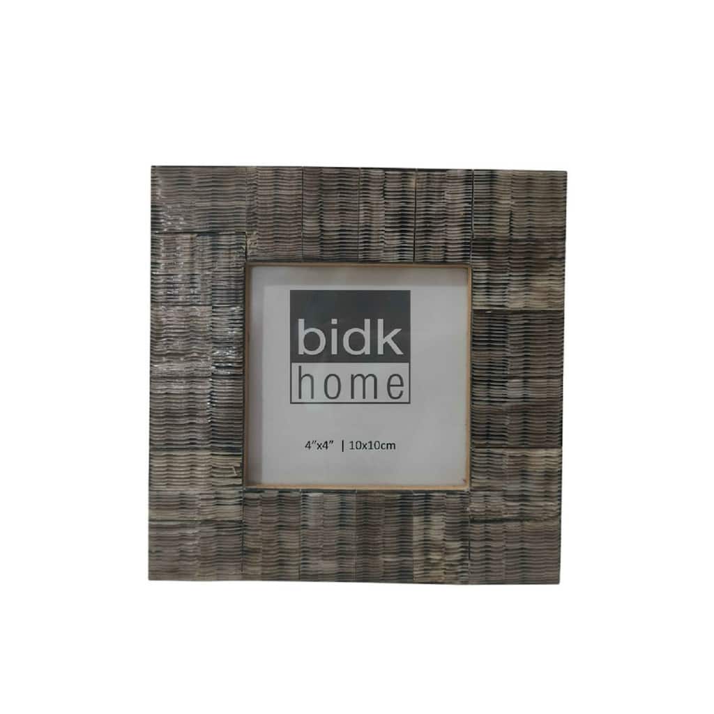 Distressed Square Picture Frame - for 4" x 4" Photo - Black