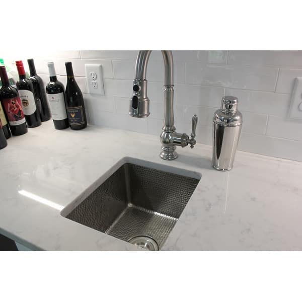 16-in Gourmet Rectangular Hammered Copper Bar/Prep Sink in ...