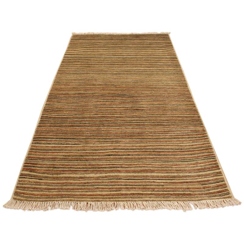 Boho Earthline Gabbeh Hand Knotted Wool Area Rug