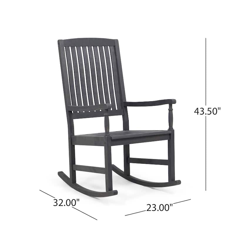 Arcadia Outdoor Acacia Wood Rocking Chair by Christopher Knight Home