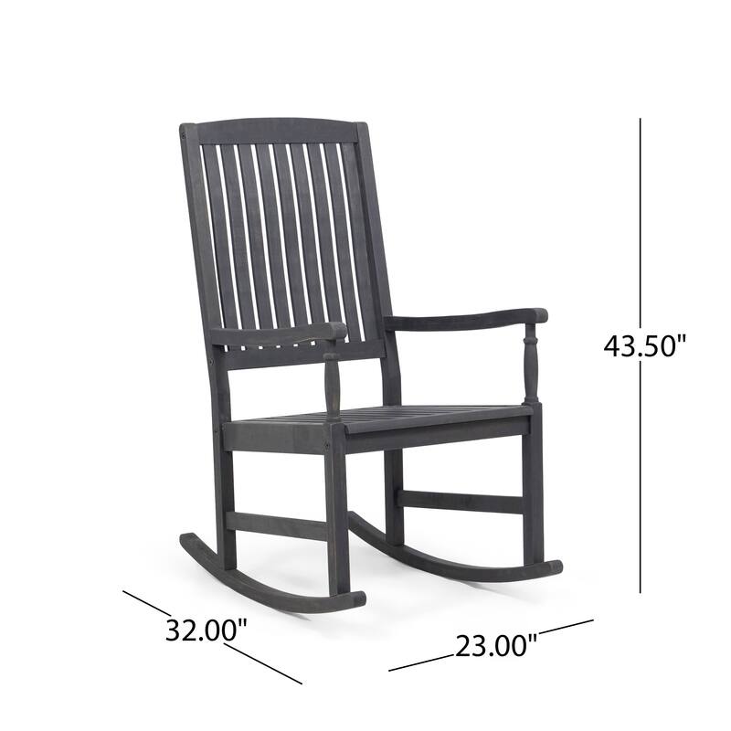 Arcadia Acacia Wood Rocking Chairs (Set of 2) by Christopher Knight Home