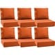 preview thumbnail 91 of 120, Gymojoy 24"x24"x6" Thick Cushions & Pillows Set - Deep Seat Indoor/Outdoor Water & Fade Resistant Orange - Six Sets